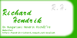 richard hendrik business card